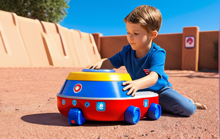 **Prompt:** Interactive AI Paw Patroller base toy with a child playing and engaging with it, generating a mission. Emphasize bright colors and a sense of imaginative play.