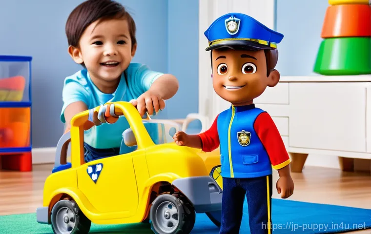 퍼피구조대와 어린이 심리학 - **Prompt 2: Empathy and Gentle Care from Marshall**
    "A heartwarming, close-up scene featuring Ma...