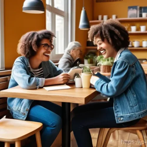 퍼피구조대 주요 목소리 연기자 - **Prompt 1:** A vibrant, sun-drenched cafe scene with a diverse group of friends enjoying coffee and...